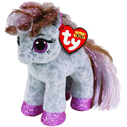 2018 Ty Beanie Boos 6" Starr White Pony Stuffed Animal Plush Heart Tags for sale online 